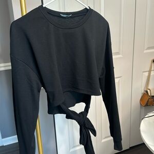 Black Fashion Nova Crop Top Size Small